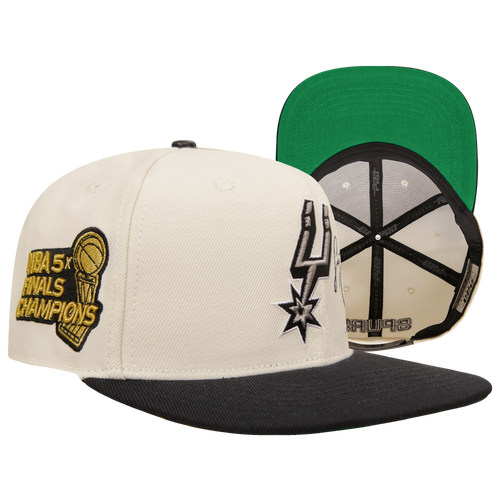 

Pro Standard Pro Standard Spurs Championship Evolution Wool Snapback - Adult Eggshell/Black Size One Size