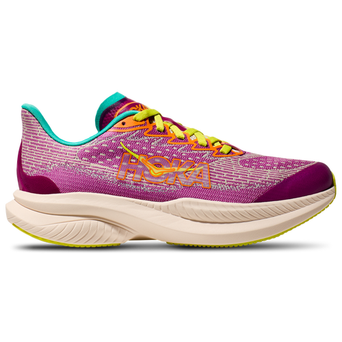 

HOKA Girls HOKA Mach 6 - Girls' Grade School Running Shoes Fuchsia/Multi Size 04.5