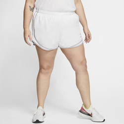 Women's - Nike Plus Size Tempo Shorts - White/White/Atmosphere Grey