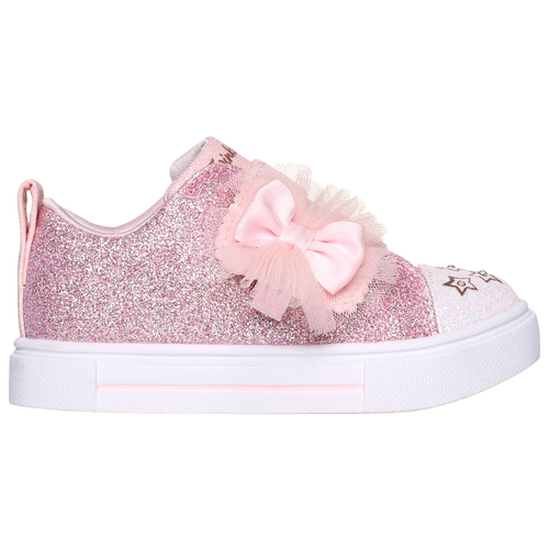 

Girls Skechers Skechers Glitter Gems - Girls' Toddler Shoe Pink/White Size 05.0
