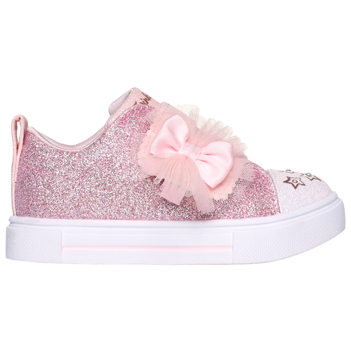 

Girls Skechers Skechers Glitter Gems - Girls' Toddler Shoe Pink/White Size 09.0