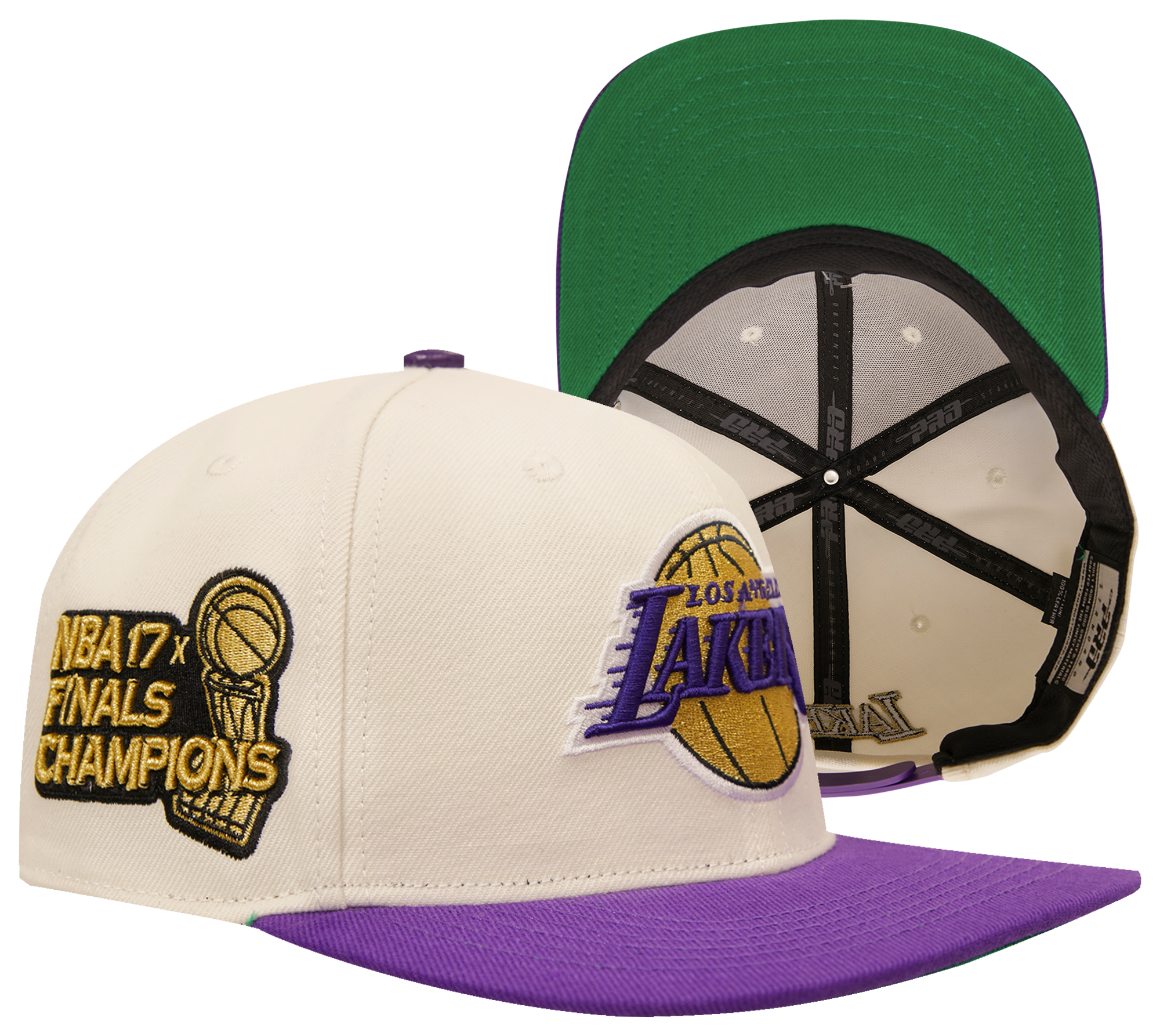 Pro Standard Los Angeles Lakers Classic Snapback Hat (Yellow/Purple)