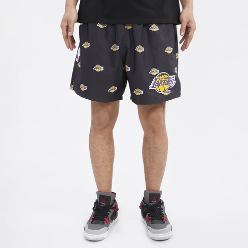 

Pro Standard Mens Pro Standard Lakers Mini Logo Woven Shorts - Mens Black/Black Size S