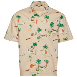 Men's - LCKR Tenzin Front Button T-Shirt - Siesta Fiesta/Parchment