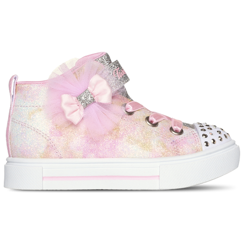 

Girls Skechers Skechers Twinkle Sparks - Girls' Toddler Shoe Pink/Gold Size 10.0