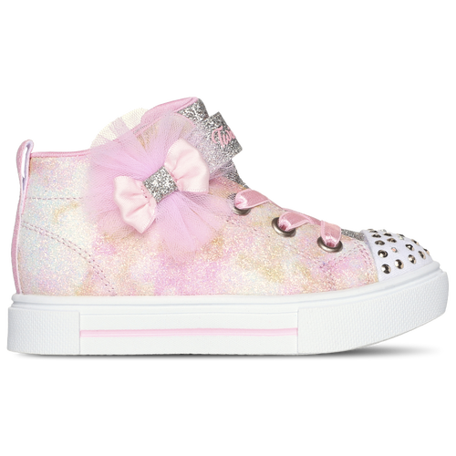 

Girls Skechers Skechers Twinkle Sparks - Girls' Toddler Shoe Gold/Pink Size 10.0