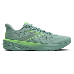 Men's - Brooks Launch 12 - Gray Mist/Green