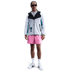 Men's - Nike Tech Woven Full Zip Trek Jacket  - Black/Dusty Cactus