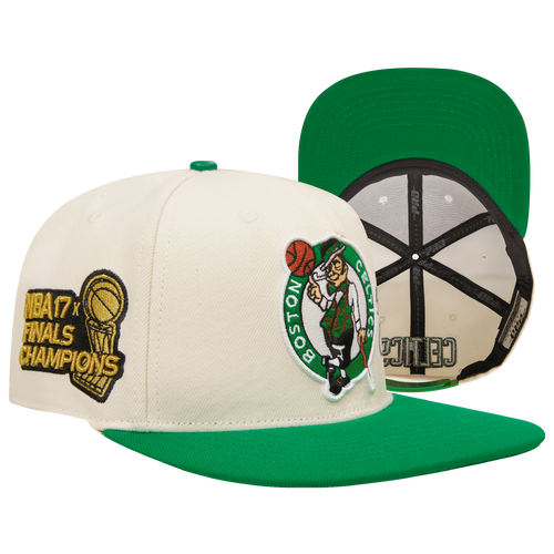 

Pro Standard Pro Standard Celtics Championship Evolution Wool Snapback - Adult Eggshell/Kelly Green Size One Size