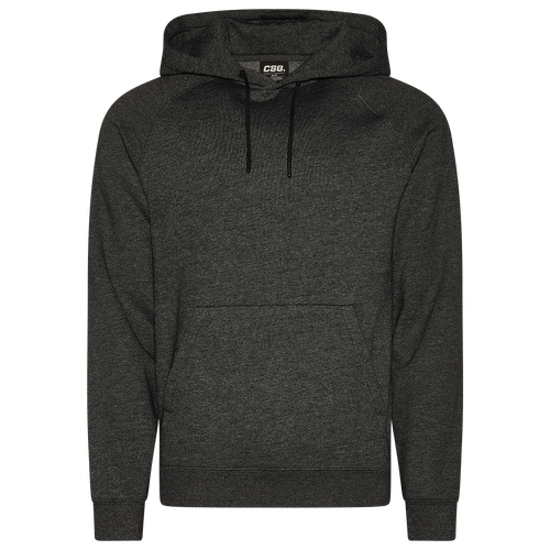 Csg Fleece Pullover Hoodie In Black Marl/gray