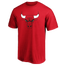Fanatics Bulls Logo T-Shirt - Men's Red/Red