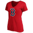 Fanatics Red Sox Core Official Logo V-Neck T-Shirt - Women's Red/Red