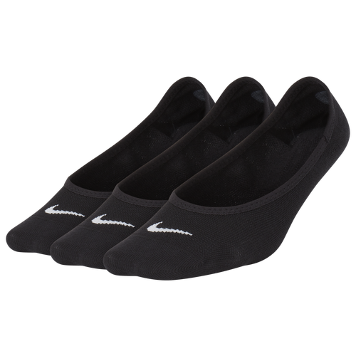 

Nike Womens Nike 3PK Studio Lightweight Footie - Womens Black/White Size M