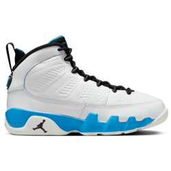 Boys' Grade School - Jordan Air Jordan 9 Retro Remastered   - Summit White/Black/Dk Powder Blue