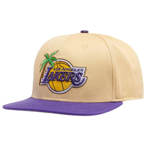 

Pro Standard Mens Pro Standard Lakers Multi Logo Wool Snapback Hat - Mens Beige/Purple Size One Size