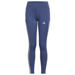 Girls' Grade School - adidas # Stripe Cell Pocket Leggings - Blue/Multi