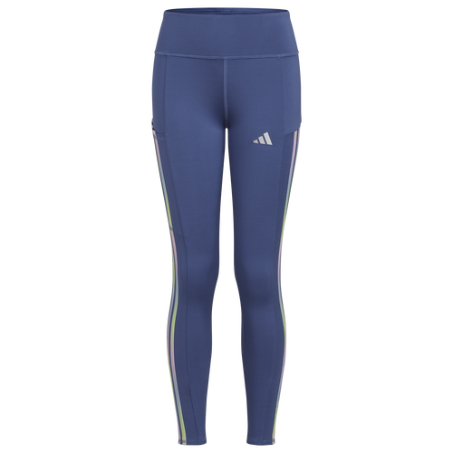 

Girls adidas adidas # Stripe Cell Pocket Leggings - Girls' Grade School Blue/Multi Size S