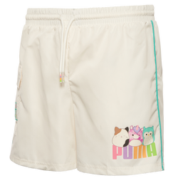 Girls' Grade School - PUMA x Squishmallows Woven Cargo Shorts - White/Multi