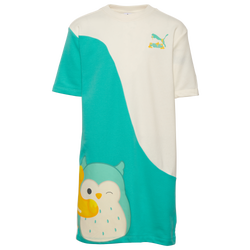 Girls' Grade School - PUMA x Squishmallow French Terry Colorblocked Dress - White/Teal