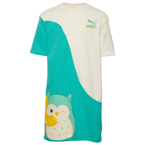 

Girls PUMA PUMA x Squishmallow French Terry Colorblocked Dress - Girls' Grade School Teal/White Size S