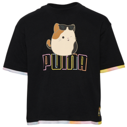 Girls' Grade School - PUMA x Squishmallows Jersey Fashion T-Shirt - Black/Gold