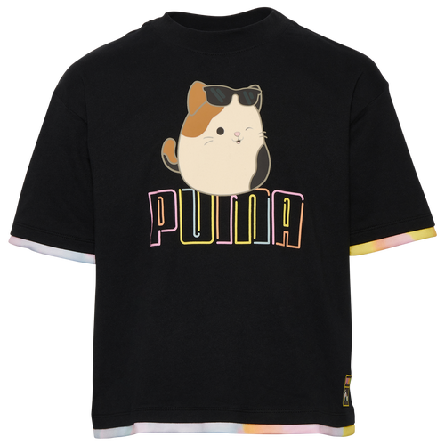 Shop Puma Girls   X Squishmallows Jersey Fashion T-shirt In Black/gold