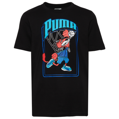 

Boys PUMA PUMA Graphic T-Shirt - Boys' Grade School Blue/Black/Red Size M