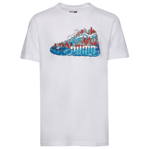 

PUMA Boys PUMA Graphic T-Shirt - Boys' Grade School Red/White/Blue Size S