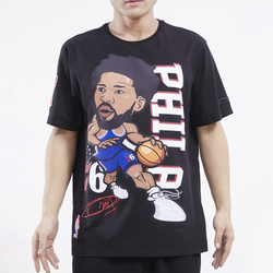 Men's - Pro Standard 76ers Player Drive T-Shirt - Black/Black