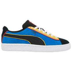 Boys' Grade School - PUMA Suede Smiley - Black/Blue/Yellow