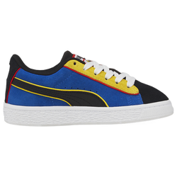 Boys' Preschool - PUMA Suede Smiley - Black/Blue/Yellow