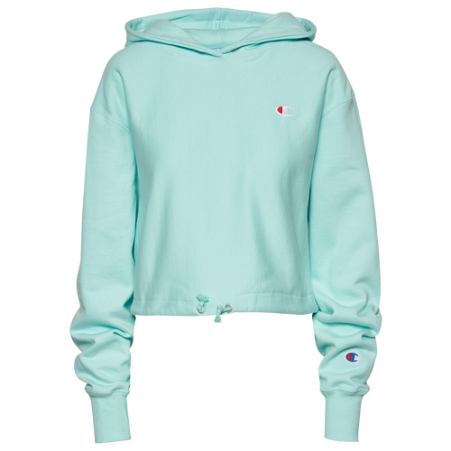 

Champion Womens Champion Reverse Weave Cinch Cropped Hoodie - Womens Ice Fall Size XS