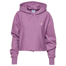Women's - Champion Reverse Weave Cinch Cropped Hoodie - Tinted Lavender