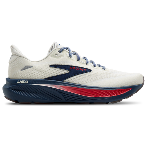 MENS - Brooks Ghost 18 - Coconut/Red Blue