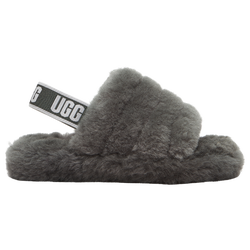 Girls' Preschool - UGG Fluff Yeah Slide - Charcoal/Gray