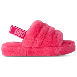 Girls' Grade School - UGG Fluff Yeah Slides - Sachet Pink/Deep Coral