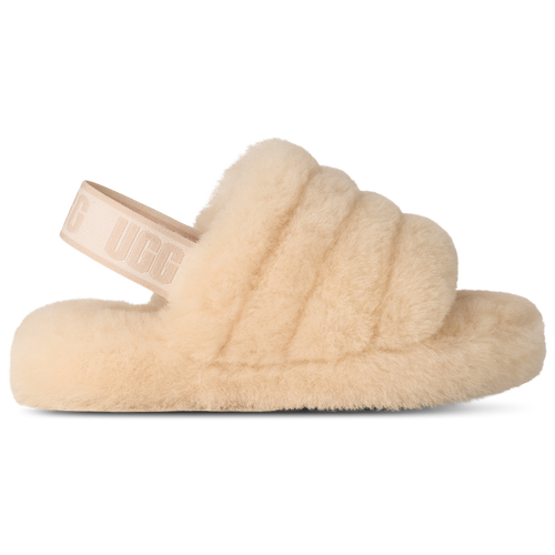 GIRLS - UGG Fluff Yeah Slides - Sea Salt/Natural