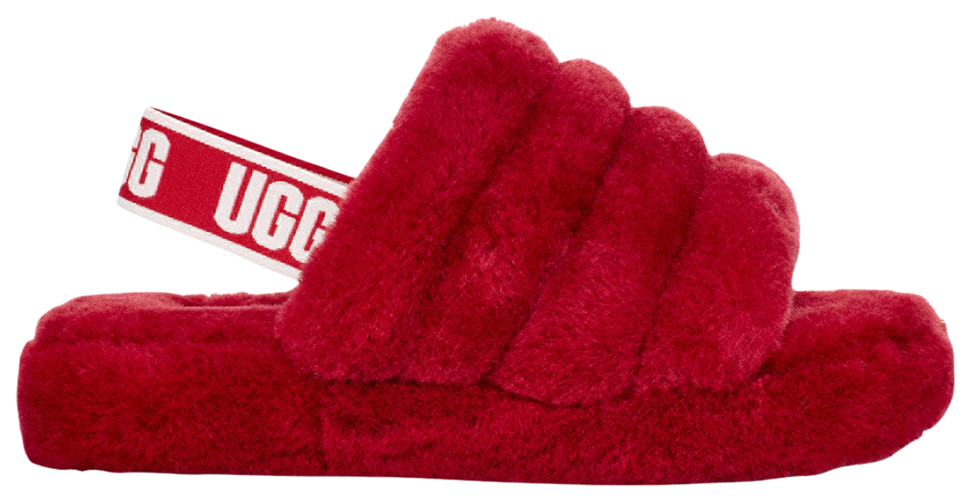 ugg fluff yeah slide red