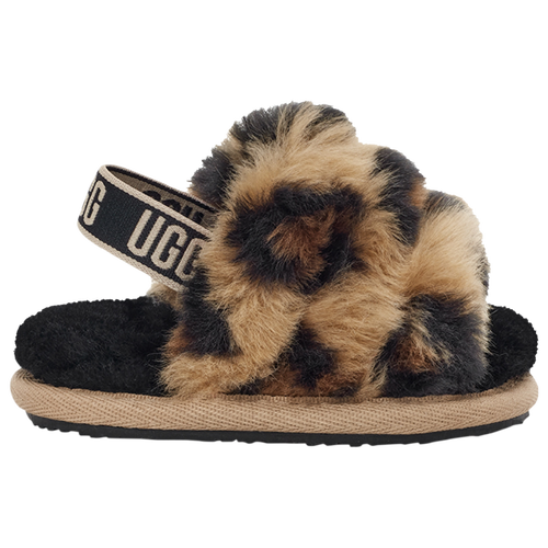 

Girls Infant UGG UGG Fluff Yeah Slide - Girls' Infant Shoe Leopard/Black/Brown Size M