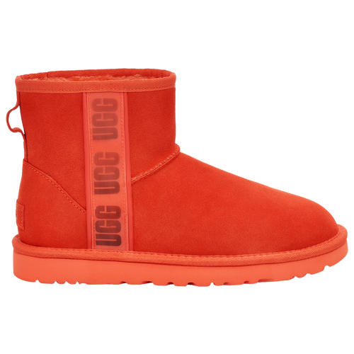 

UGG Womens UGG Classic Mini Slides Logo - Womens Shoes Hazard Orange Size 6.0