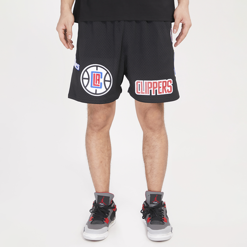 

Pro Standard Mens Pro Standard Clippers Mesh Shorts - Mens Black/Black Size L