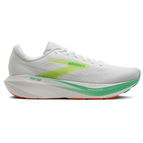 MENS - Brooks Ghost Amp - White/Paradise Green Nightlife