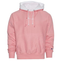Men's - Champion Reverse Weave Double Hoodie - Guaca Pink/White