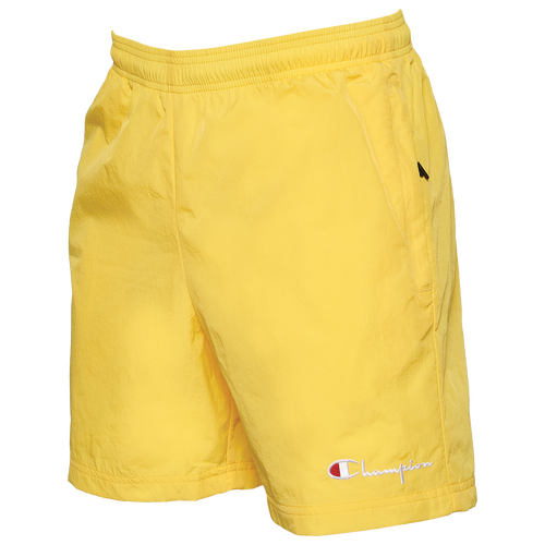 

Champion Mens Champion Nylon Shorts - Mens Yellow/White Size S