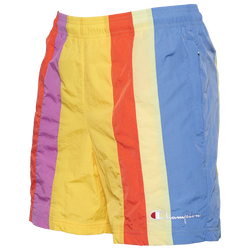 Men's - Champion NYL Stripe Shorts - Yellow/Green/Red