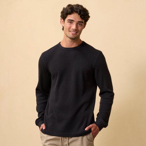 Csg Mens  Thermal Long Sleeve T-shirt In Black