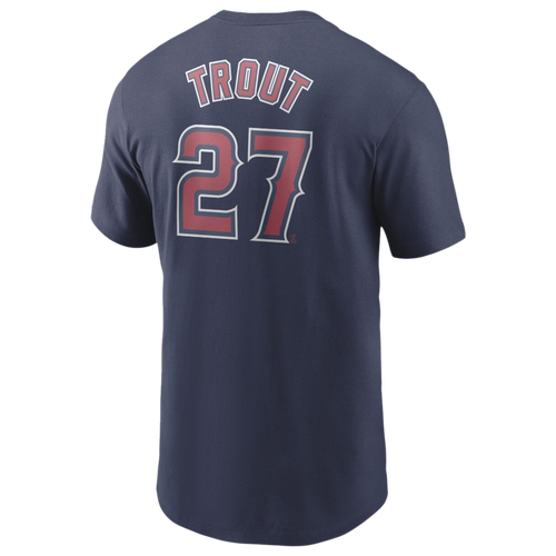 

Nike Mens Mike Trout Nike Angels Player Name & Number T-Shirt - Mens Navy/Navy Size M