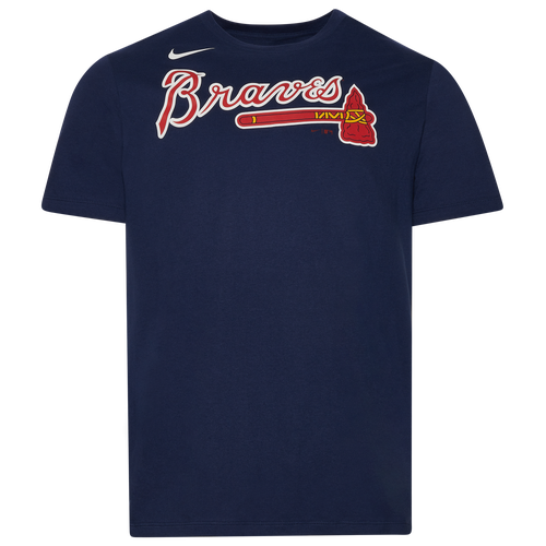 

Majestic Mens Ronald Acuna Jr Majestic Braves Name and Number T-Shirt - Mens Midnight/Red Size L