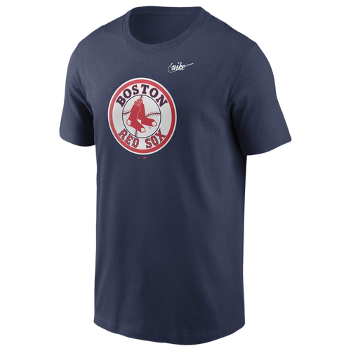 

Nike Mens Nike Red Sox Cooperstown Collection Logo T-Shirt - Mens Navy Size S