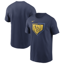 Men's - Nike Milwaukee Brewers Icon T-Shirt - Midnight Navy